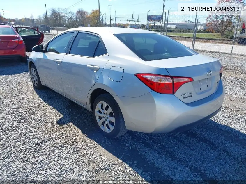 2T1BURHE1JC045313 2018 Toyota Corolla Le