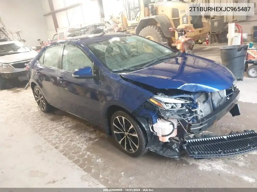 2T1BURHEXJC965487 2018 Toyota Corolla Se