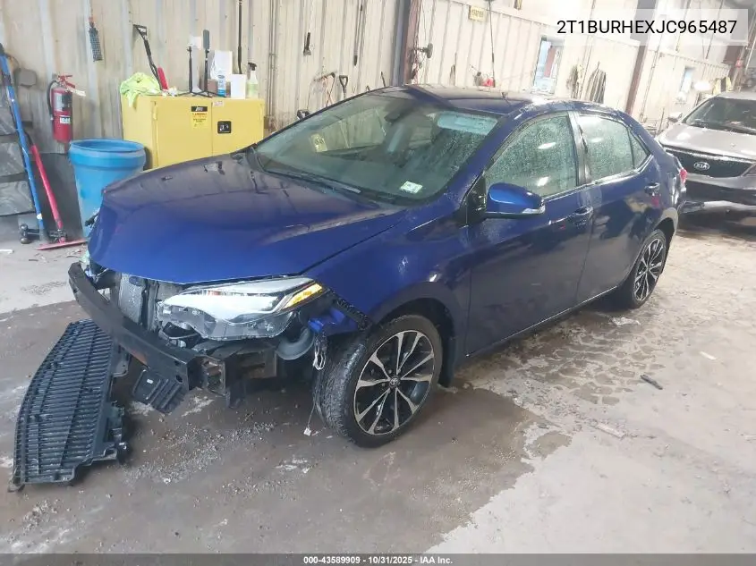 2T1BURHEXJC965487 2018 Toyota Corolla Se
