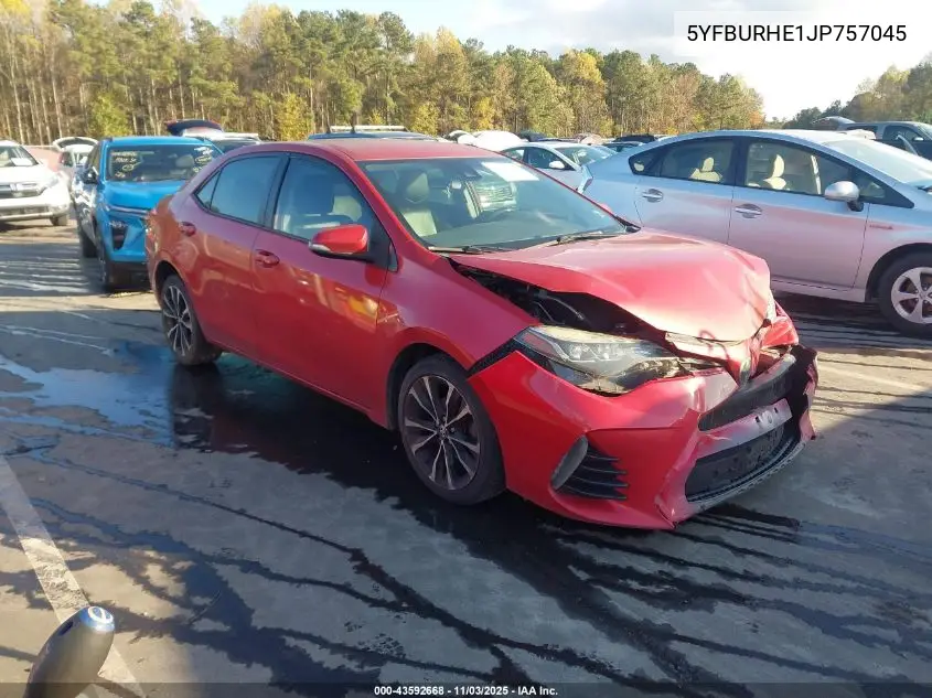 5YFBURHE1JP757045 2018 Toyota Corolla Se