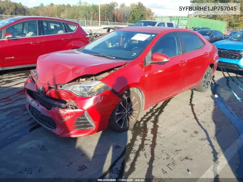 5YFBURHE1JP757045 2018 Toyota Corolla Se