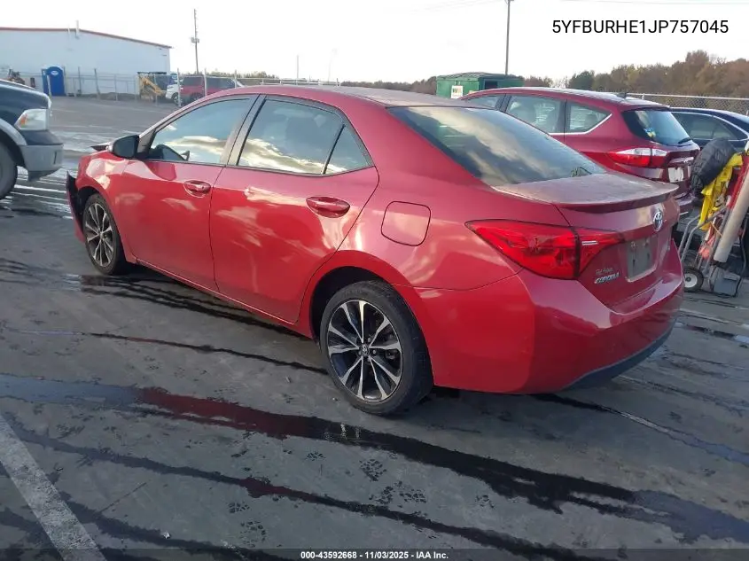 5YFBURHE1JP757045 2018 Toyota Corolla Se