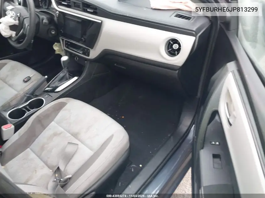 5YFBURHE6JP813299 2018 Toyota Corolla Le