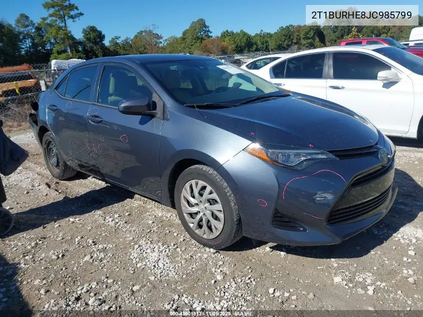 2T1BURHE8JC985799 2018 Toyota Corolla Le