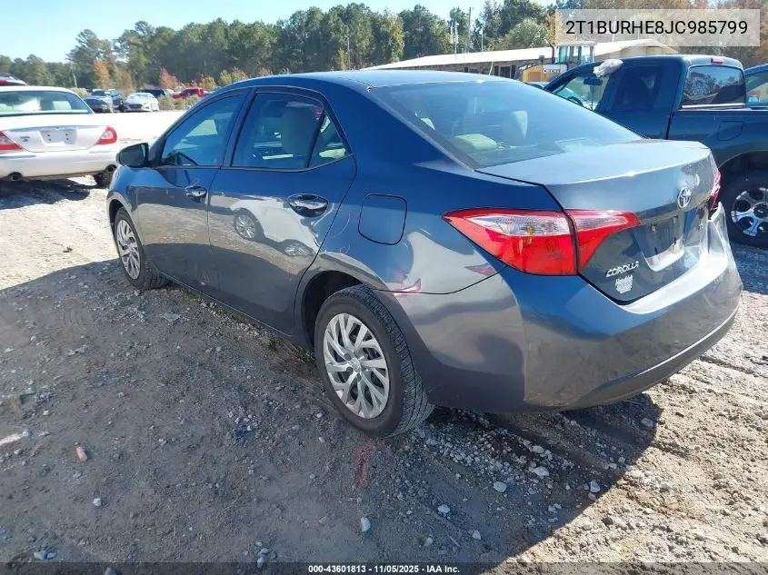 2T1BURHE8JC985799 2018 Toyota Corolla Le
