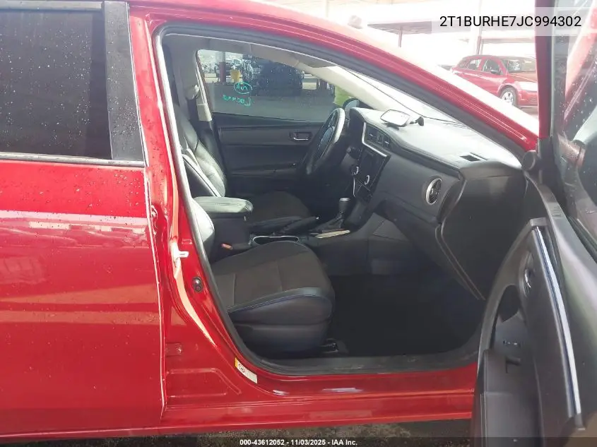 2T1BURHE7JC994302 2018 Toyota Corolla Se