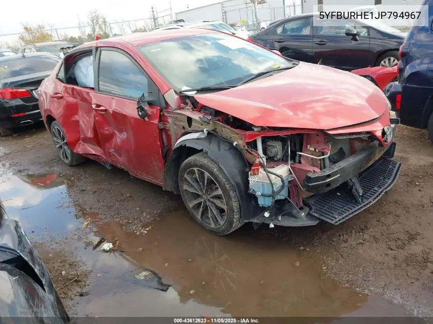5YFBURHE1JP794967 2018 Toyota Corolla Se
