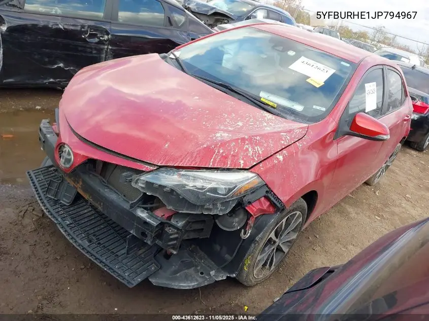 5YFBURHE1JP794967 2018 Toyota Corolla Se