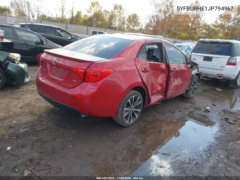 5YFBURHE1JP794967 2018 Toyota Corolla Se