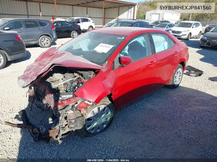 5YFBURHEXJP841560 2018 Toyota Corolla Le