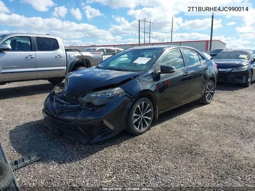 2T1BURHE4JC990014 2018 Toyota Corolla Se