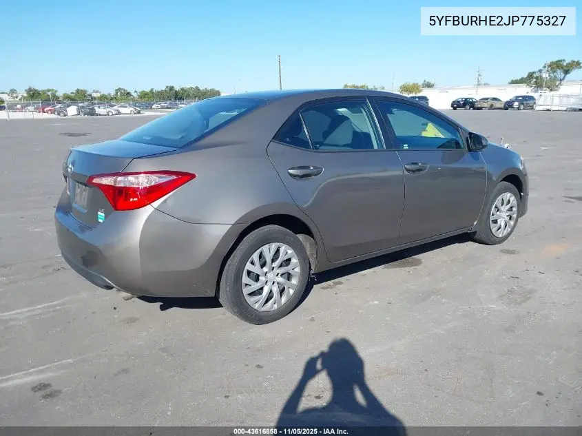 5YFBURHE2JP775327 2018 Toyota Corolla Le