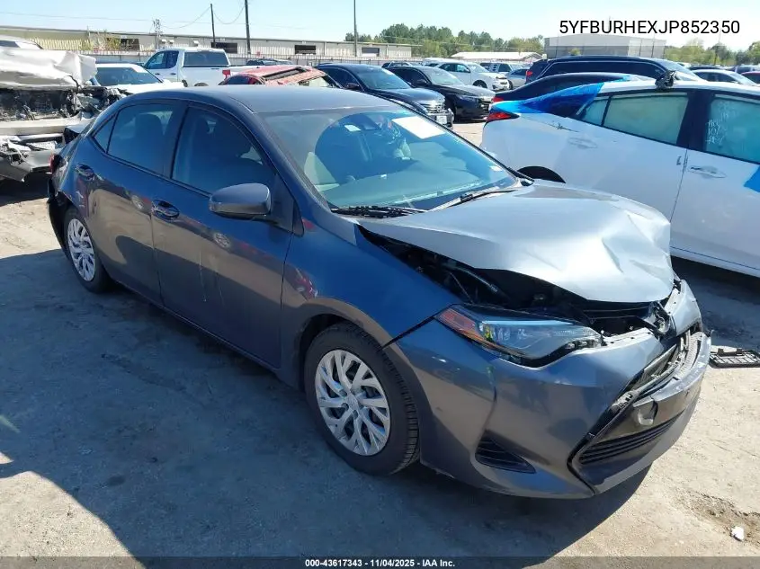 5YFBURHEXJP852350 2018 Toyota Corolla Le