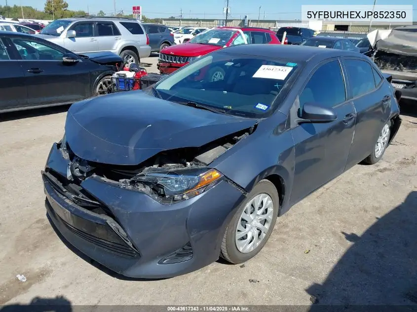 5YFBURHEXJP852350 2018 Toyota Corolla Le