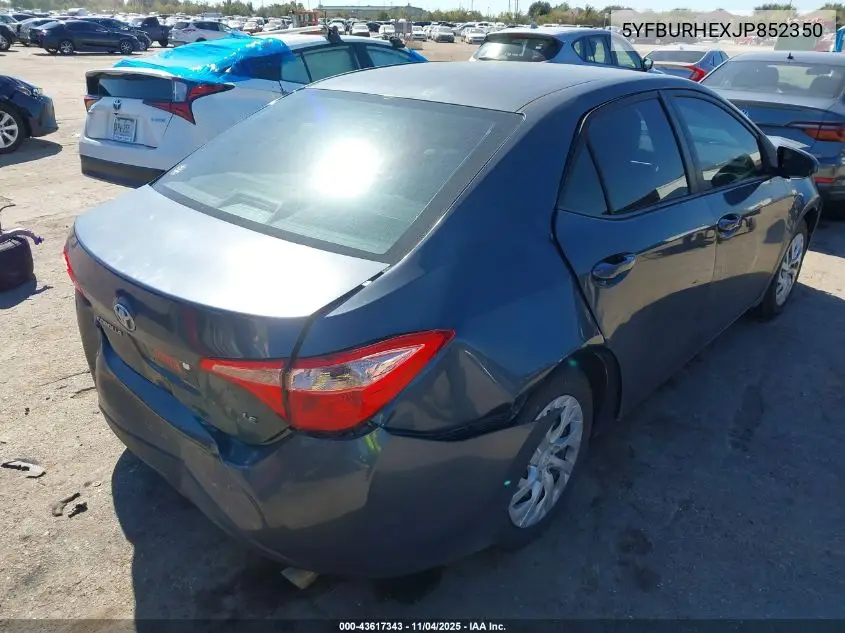 5YFBURHEXJP852350 2018 Toyota Corolla Le