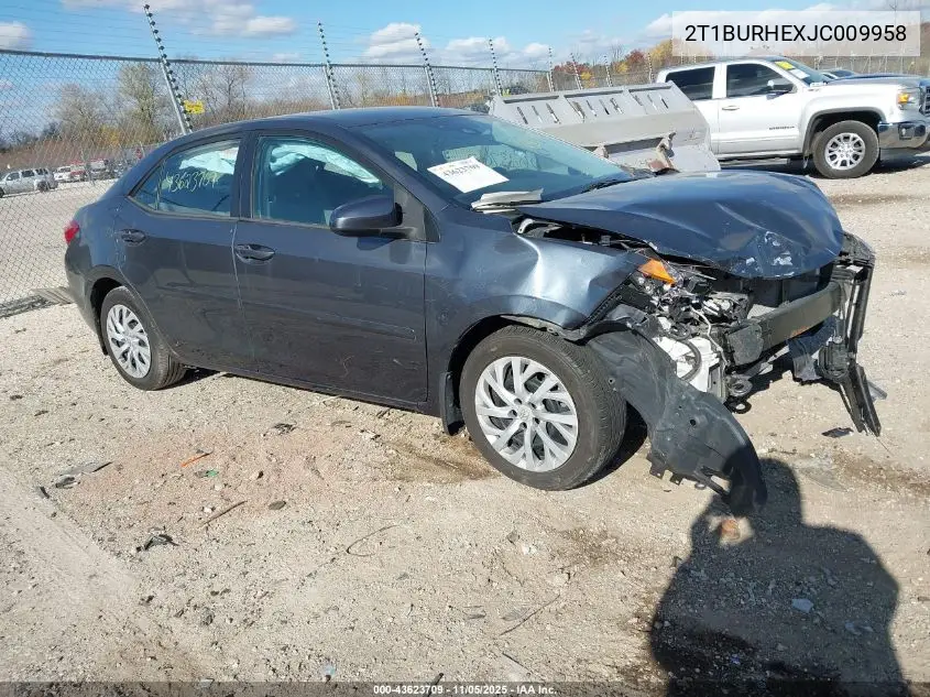 2T1BURHEXJC009958 2018 Toyota Corolla Le