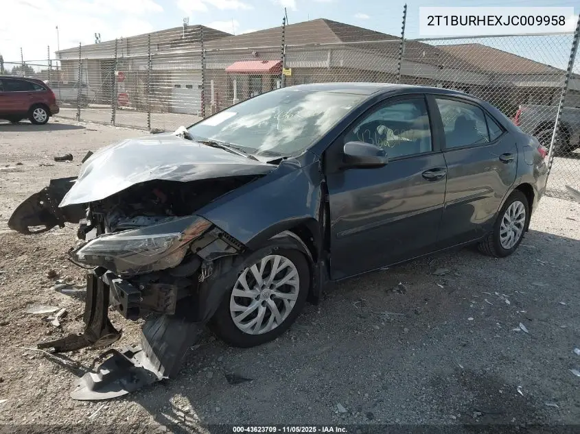 2T1BURHEXJC009958 2018 Toyota Corolla Le