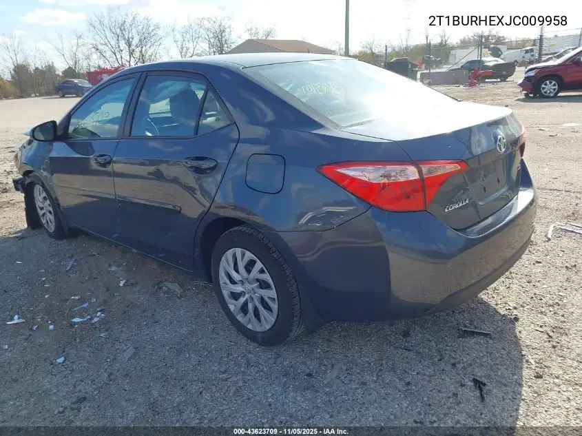 2T1BURHEXJC009958 2018 Toyota Corolla Le