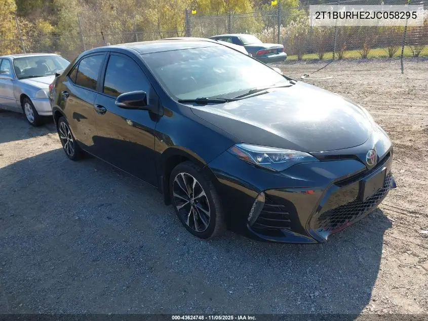 2T1BURHE2JC058295 2018 Toyota Corolla Se