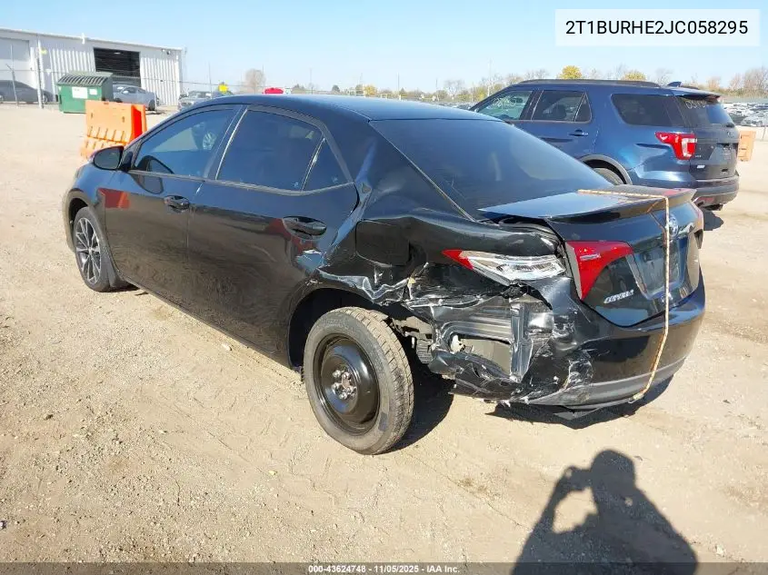 2T1BURHE2JC058295 2018 Toyota Corolla Se