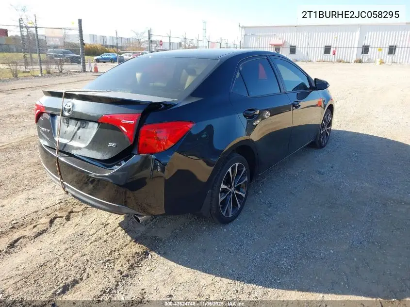 2T1BURHE2JC058295 2018 Toyota Corolla Se