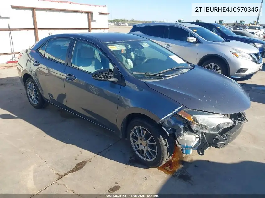 2T1BURHE4JC970345 2018 Toyota Corolla Le
