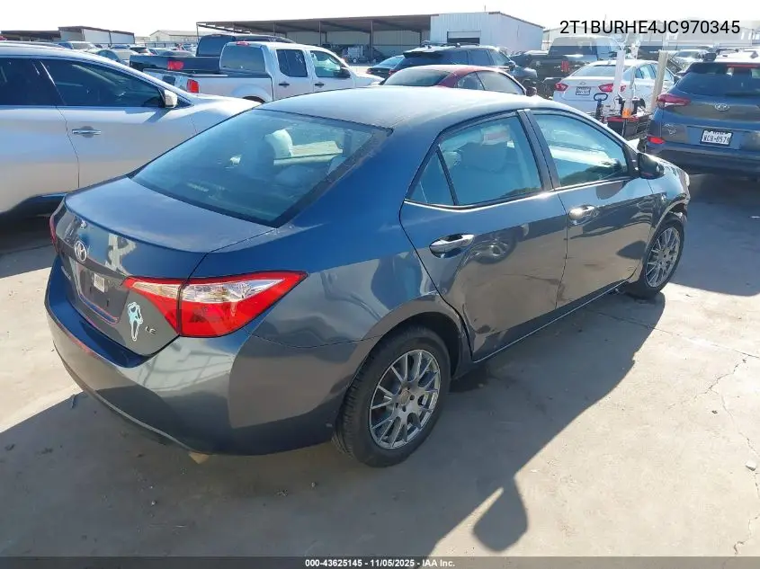 2T1BURHE4JC970345 2018 Toyota Corolla Le