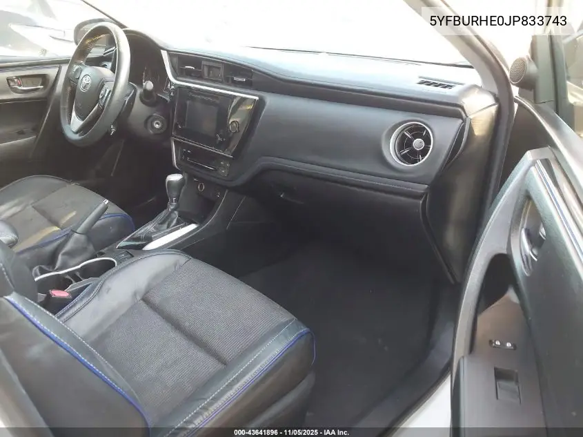5YFBURHE0JP833743 2018 Toyota Corolla Se