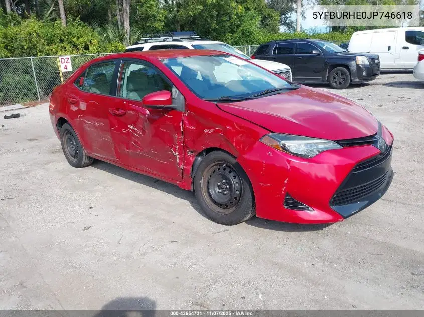 5YFBURHE0JP746618 2018 Toyota Corolla Le