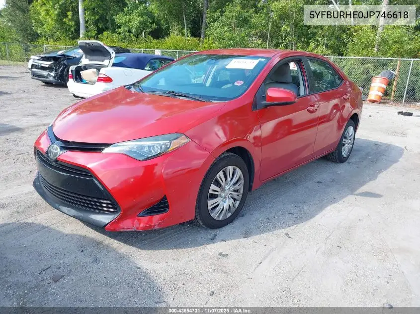 5YFBURHE0JP746618 2018 Toyota Corolla Le
