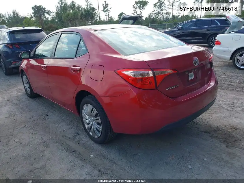 5YFBURHE0JP746618 2018 Toyota Corolla Le