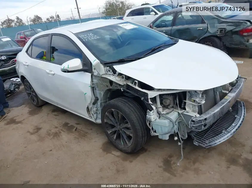 5YFBURHE8JP743126 2018 Toyota Corolla Se