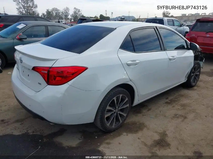 5YFBURHE8JP743126 2018 Toyota Corolla Se