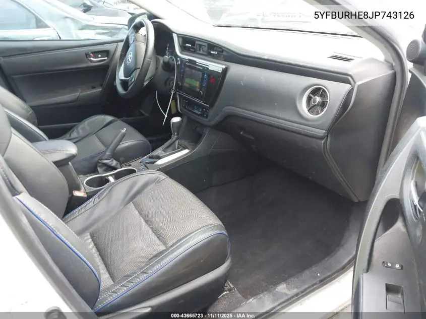 5YFBURHE8JP743126 2018 Toyota Corolla Se