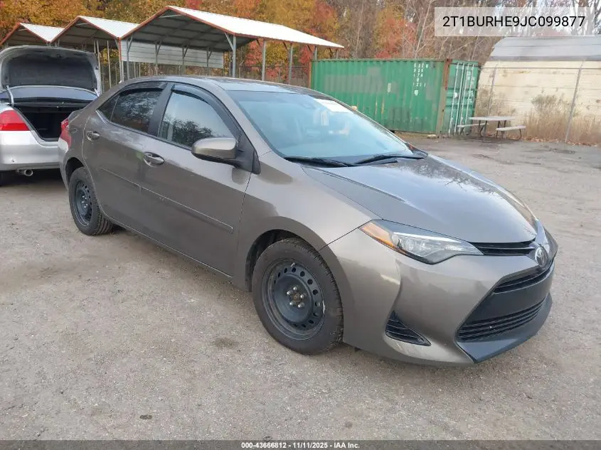 2T1BURHE9JC099877 2018 Toyota Corolla Le