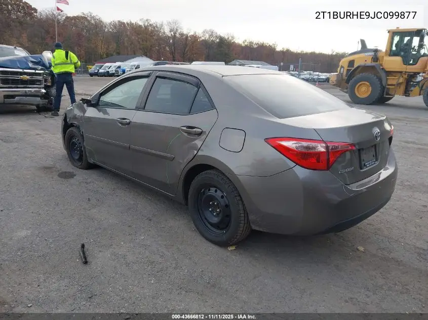 2T1BURHE9JC099877 2018 Toyota Corolla Le