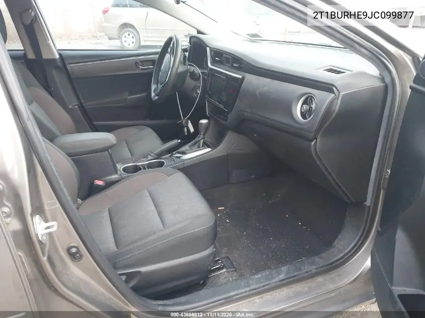 2T1BURHE9JC099877 2018 Toyota Corolla Le