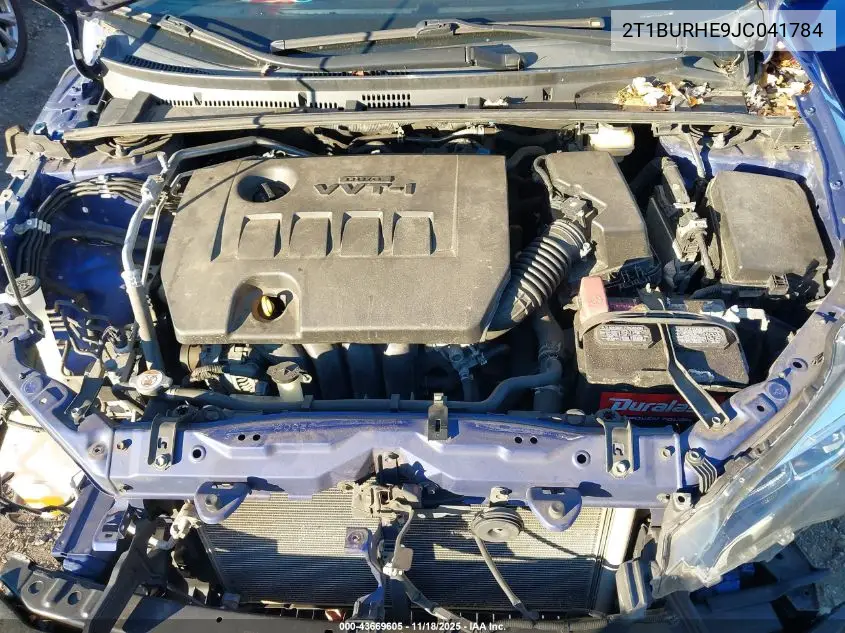 2T1BURHE9JC041784 2018 Toyota Corolla Se