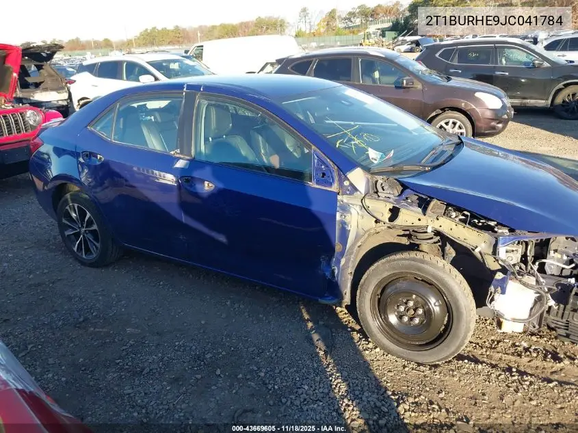 2T1BURHE9JC041784 2018 Toyota Corolla Se