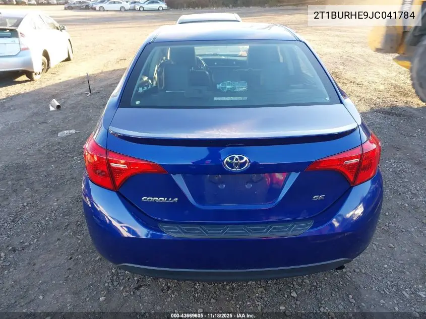 2T1BURHE9JC041784 2018 Toyota Corolla Se