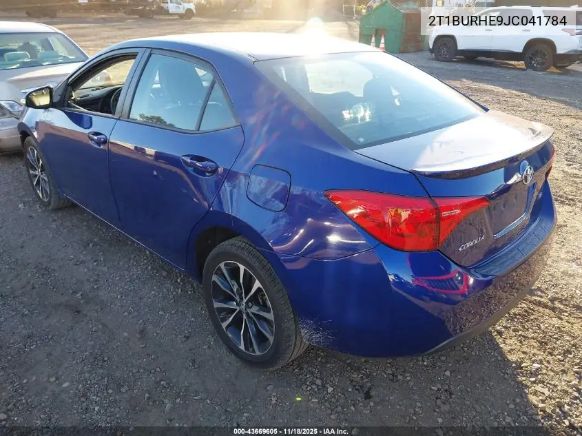 2T1BURHE9JC041784 2018 Toyota Corolla Se