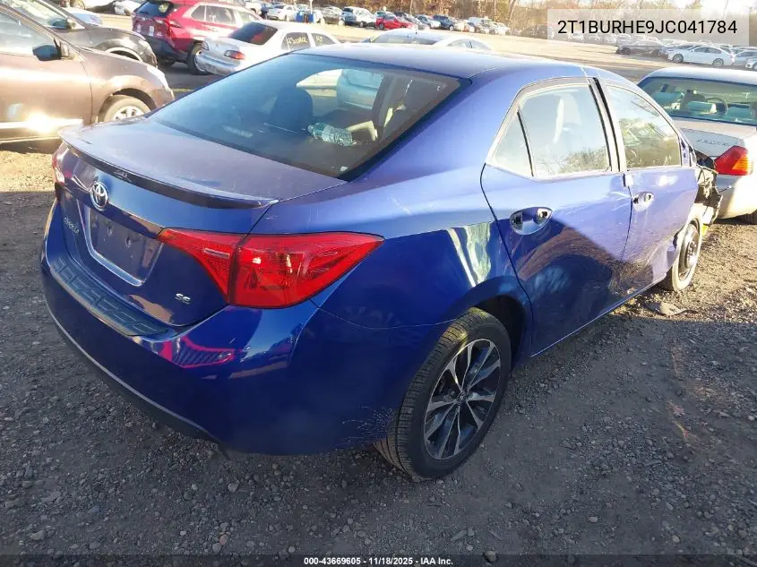 2T1BURHE9JC041784 2018 Toyota Corolla Se