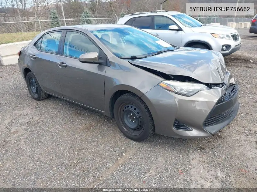 5YFBURHE9JP756662 2018 Toyota Corolla Le