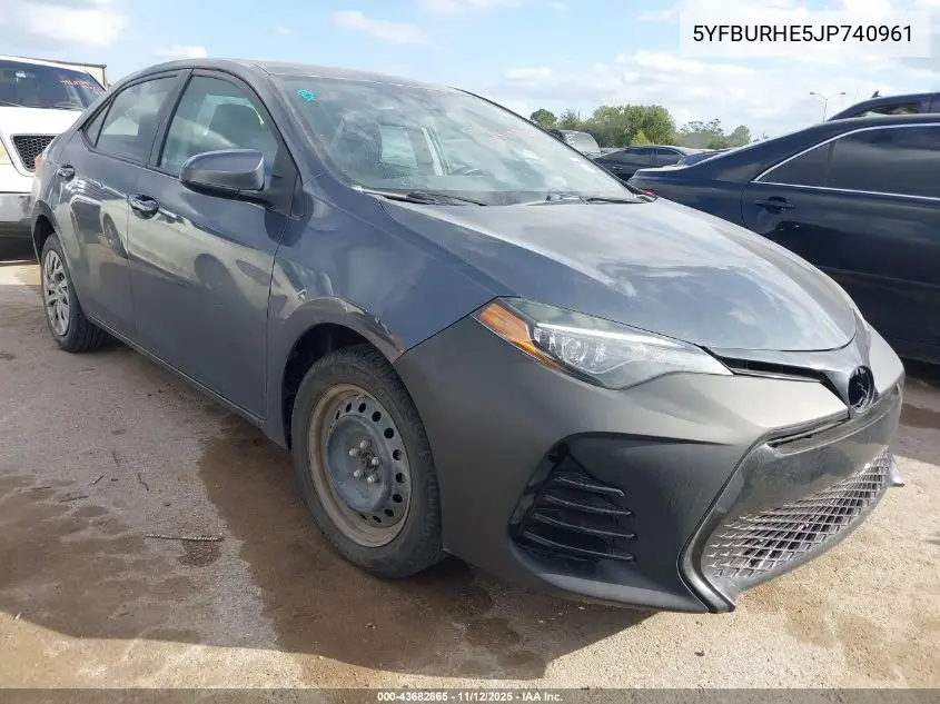 5YFBURHE5JP740961 2018 Toyota Corolla Le