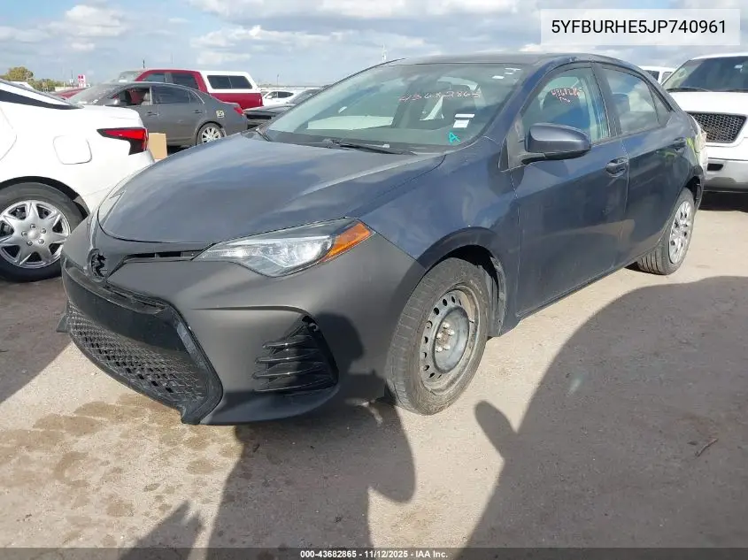 5YFBURHE5JP740961 2018 Toyota Corolla Le