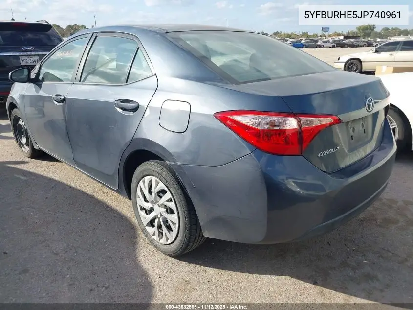 5YFBURHE5JP740961 2018 Toyota Corolla Le