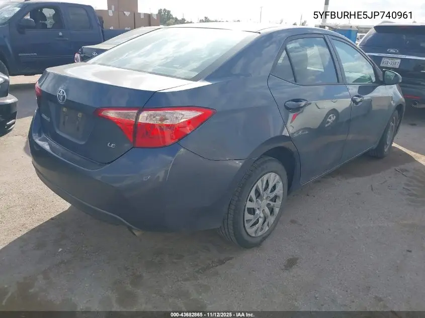 5YFBURHE5JP740961 2018 Toyota Corolla Le