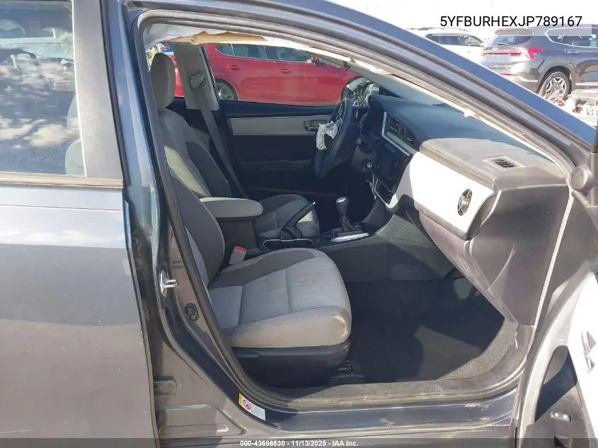 5YFBURHEXJP789167 2018 Toyota Corolla Le