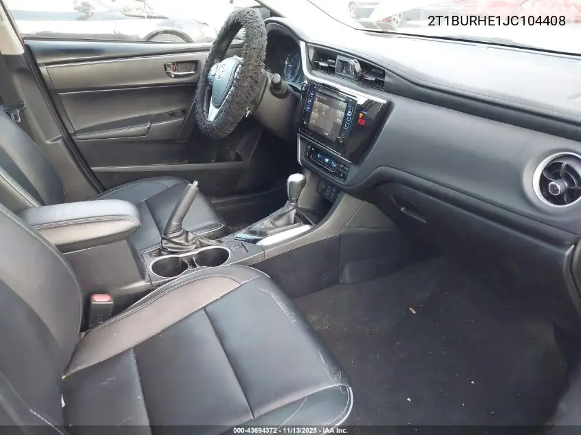 2T1BURHE1JC104408 2018 Toyota Corolla Xle
