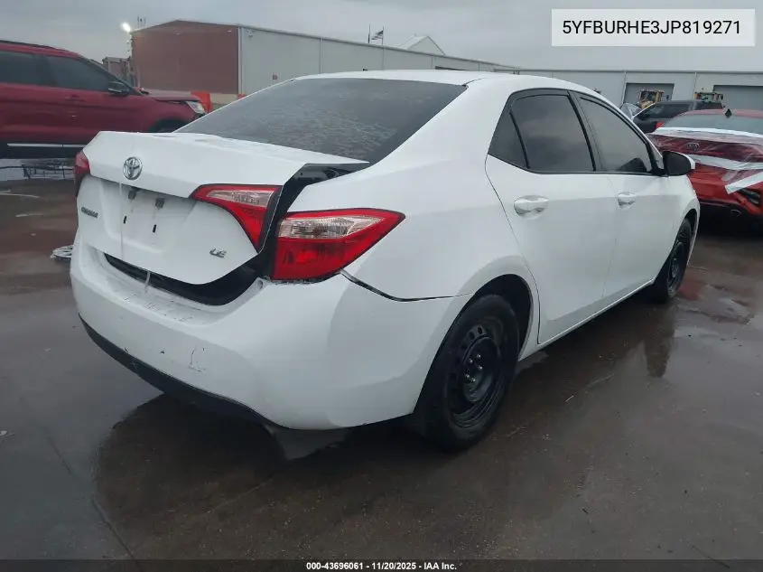 5YFBURHE3JP819271 2018 Toyota Corolla Le